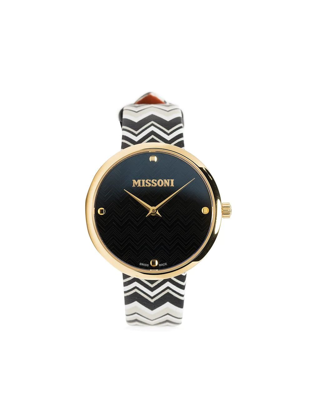 Missoni M1 chevron-strap watch