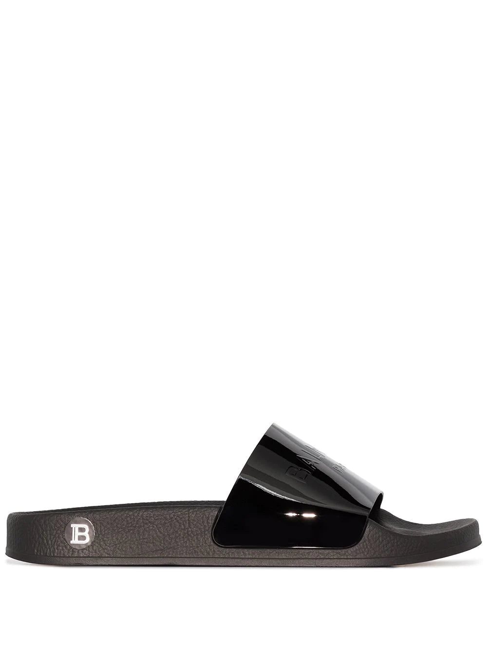 Balmain embossed logo slides