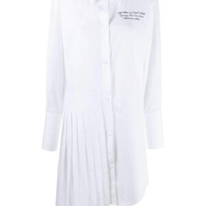 Off-White embroidered logo shirt dress