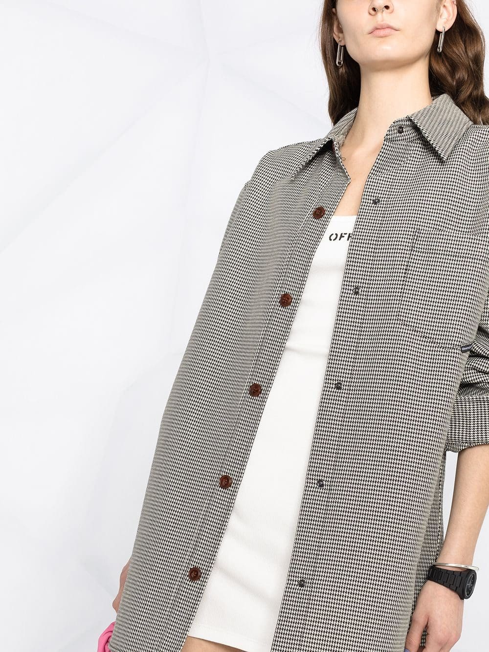 Off-White basic ribbed dress - Image 3