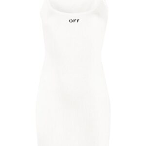 Off-White basic ribbed dress