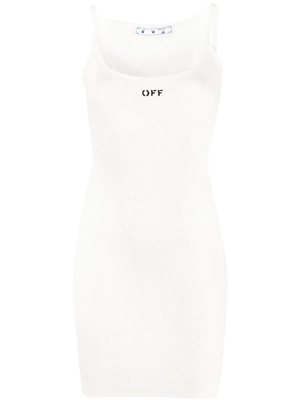 Off-White basic ribbed dress