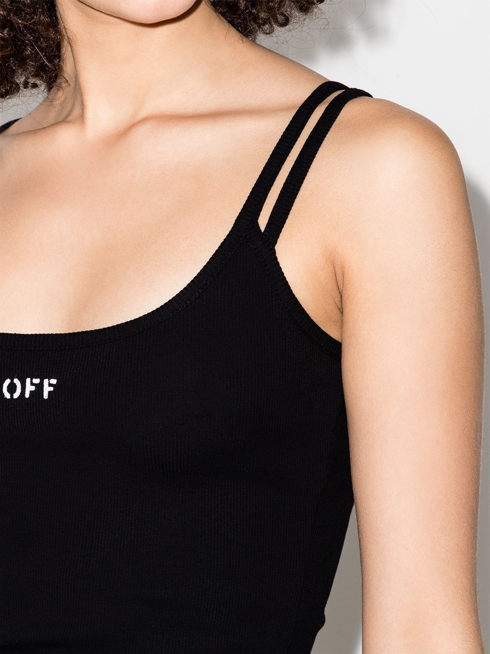 Off-White logo-print ribbed dress - Image 4