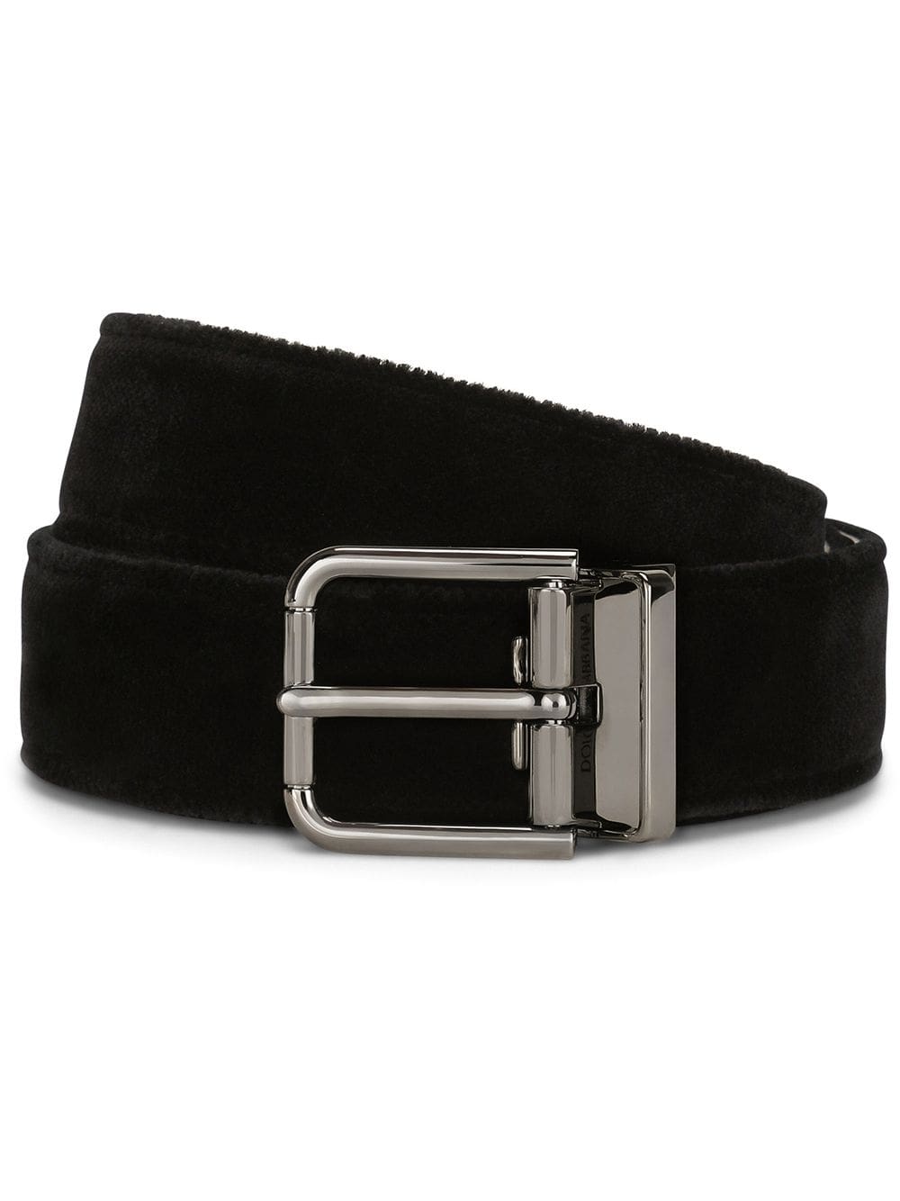 Louis Vuitton buckled velvet belt