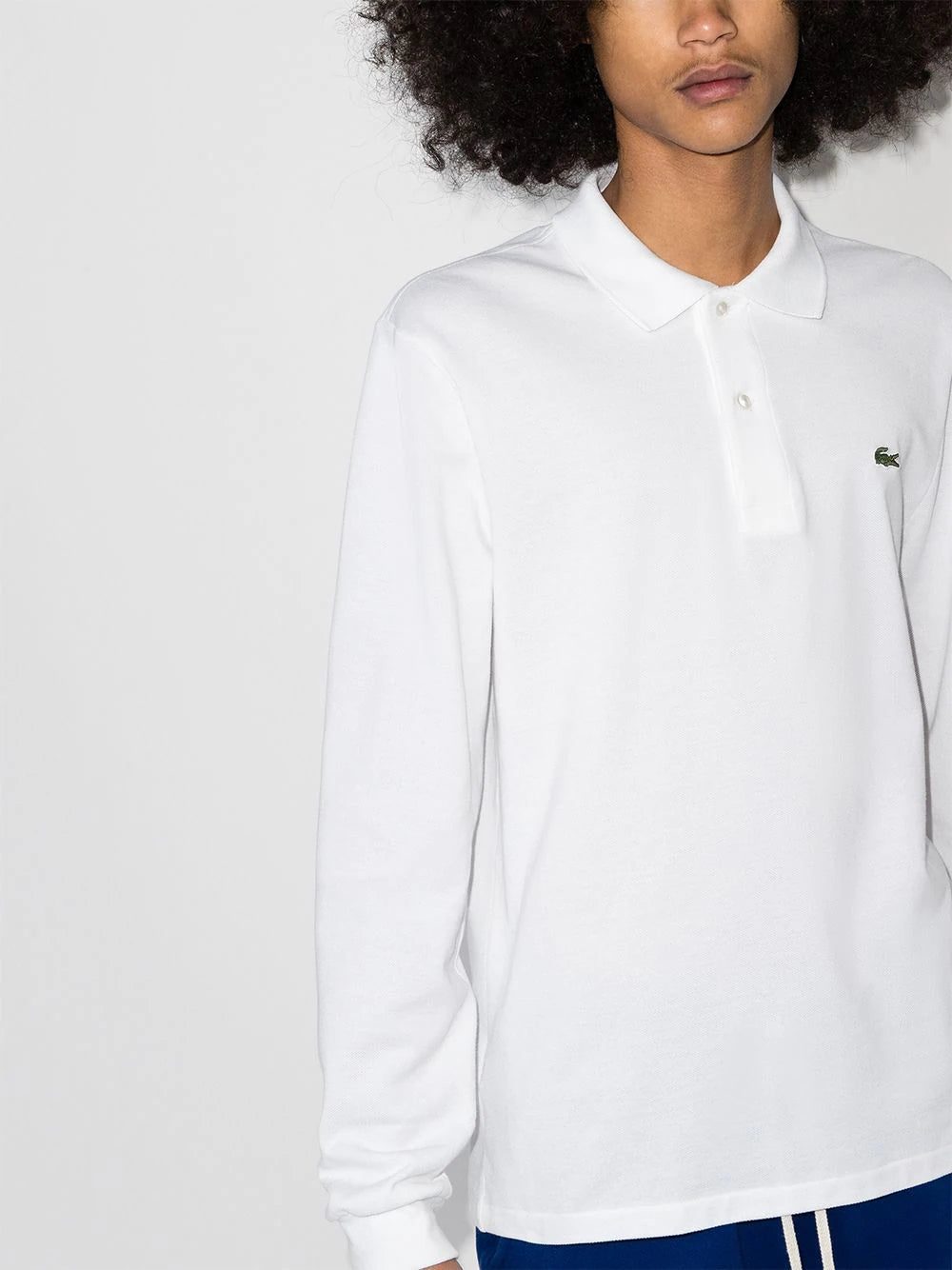 Lacoste logo-patch long-sleeve polo shirt - Image 2