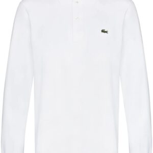 Lacoste logo-patch long-sleeve polo shirt