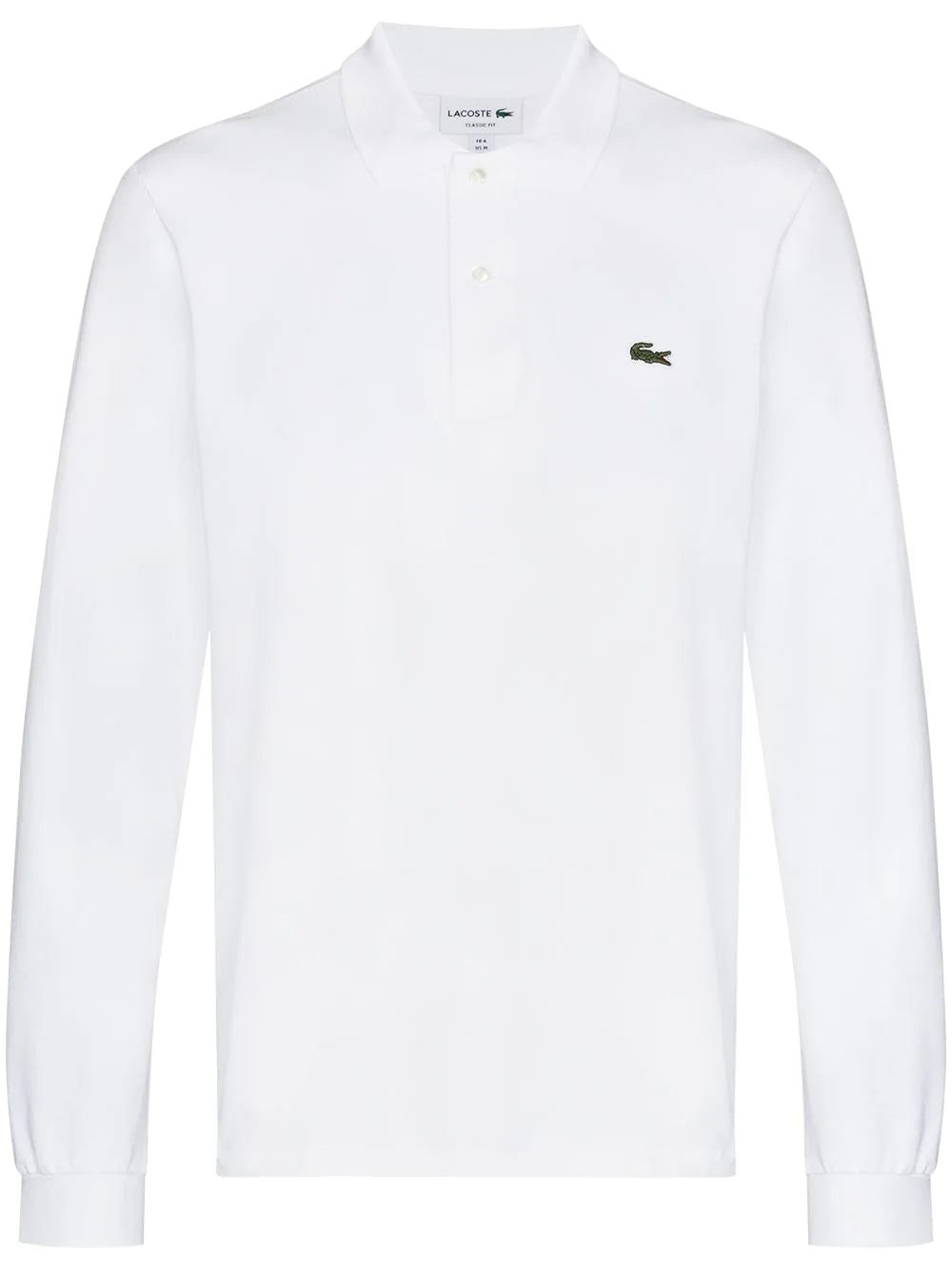 Lacoste logo-patch long-sleeve polo shirt