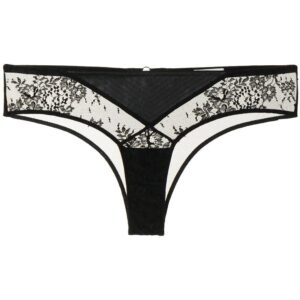 Fleur Du Mal  floral-embroidered vegan leather thongs