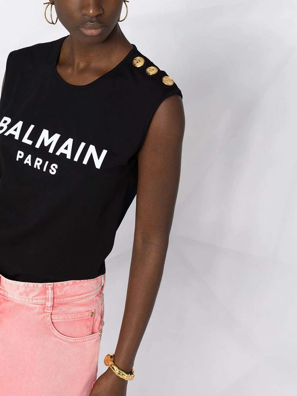 Balmain button-detailed T-shirt - Image 3