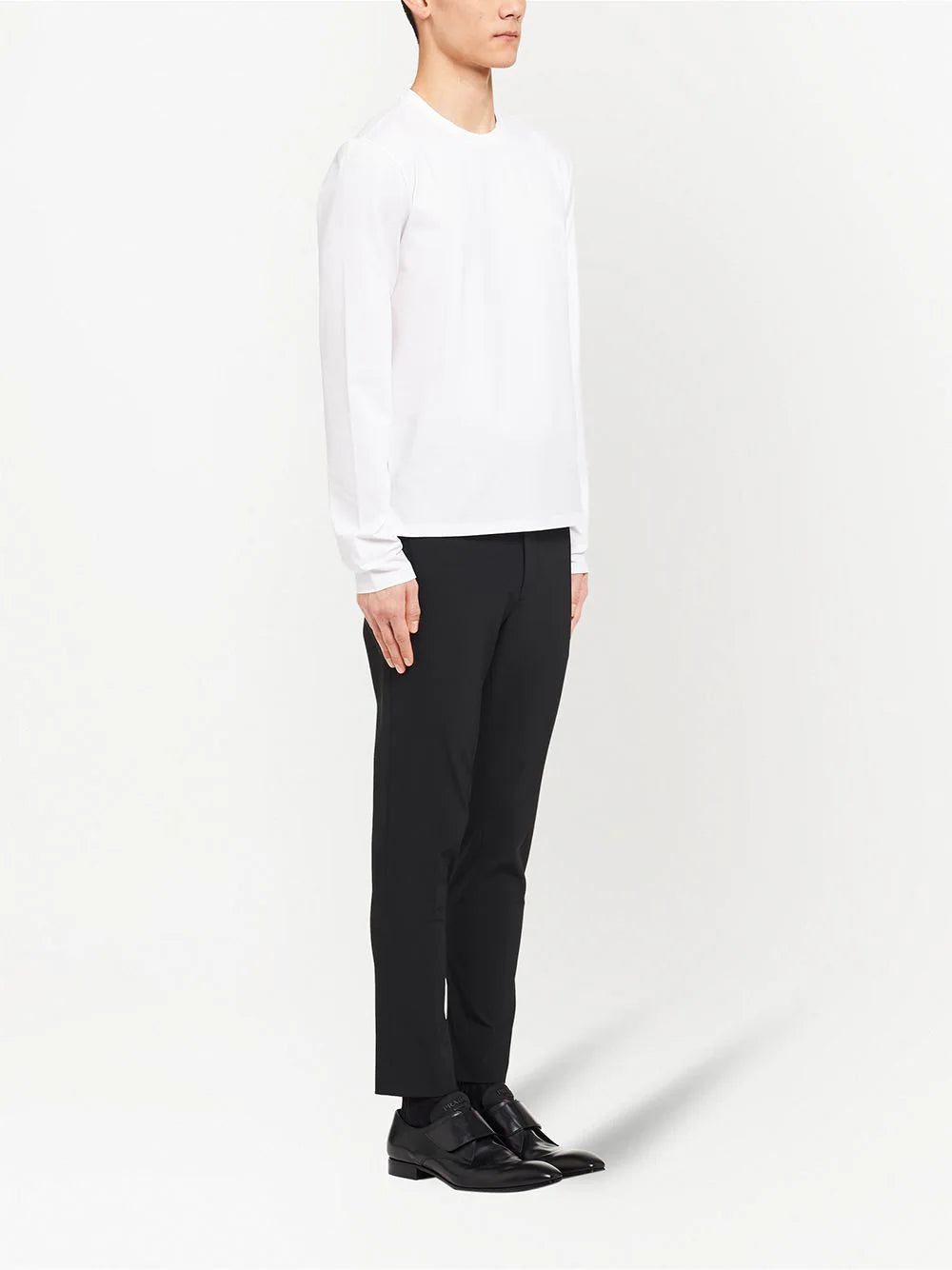 Prada logo plaque long-sleeved T-shirt - Image 3