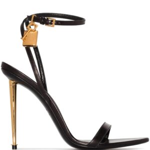 Tom Ford Padlock 105mm metallic heel sandals