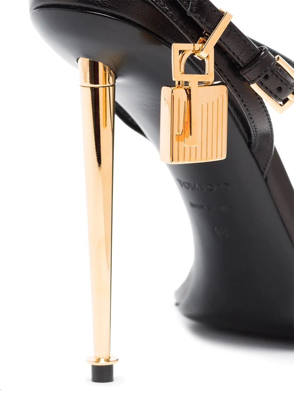 Tom Ford Padlock 105mm metallic heel sandals - Image 2