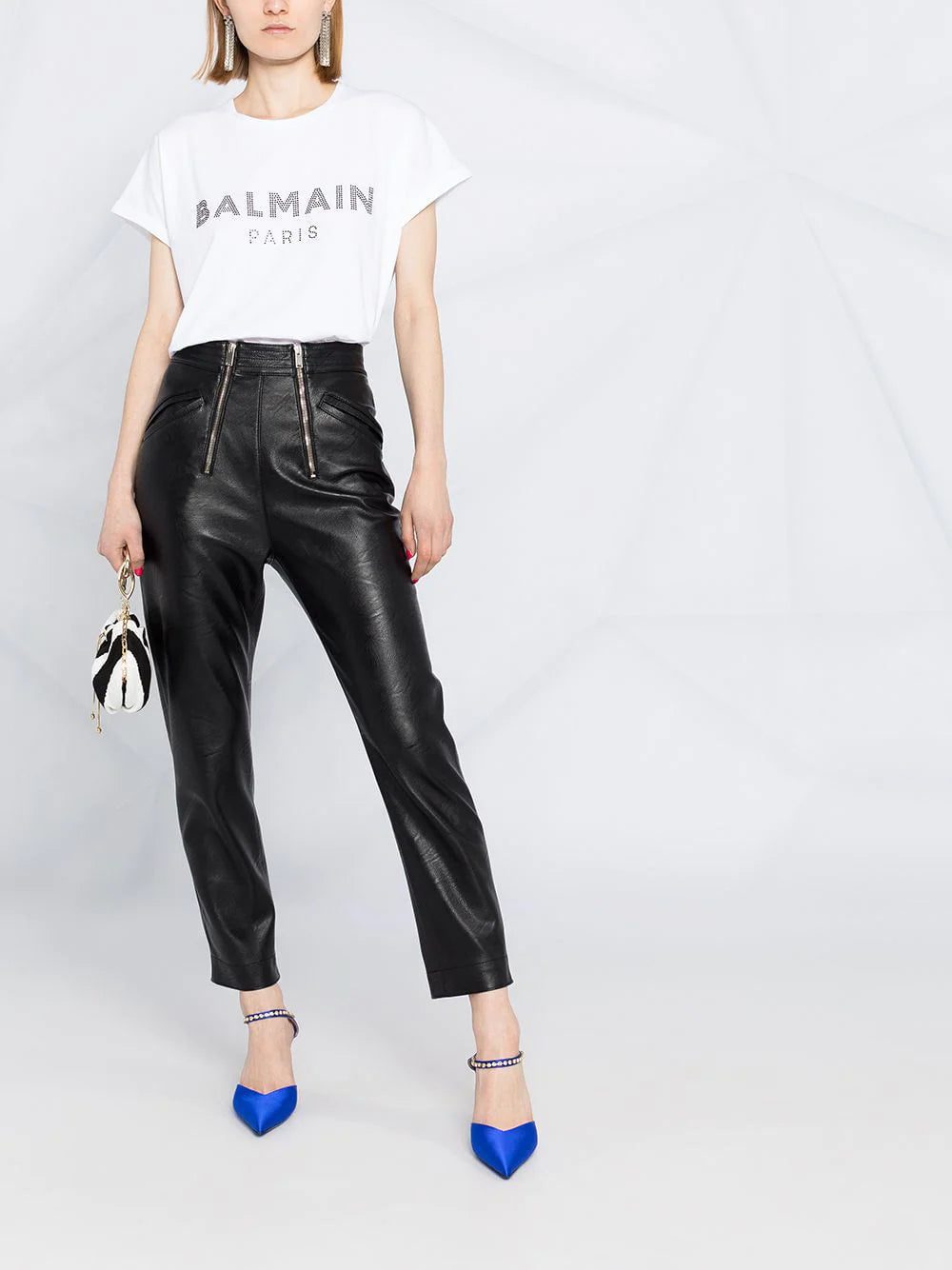 Balmain rhinestone-embellished logo T-shirt - Image 2