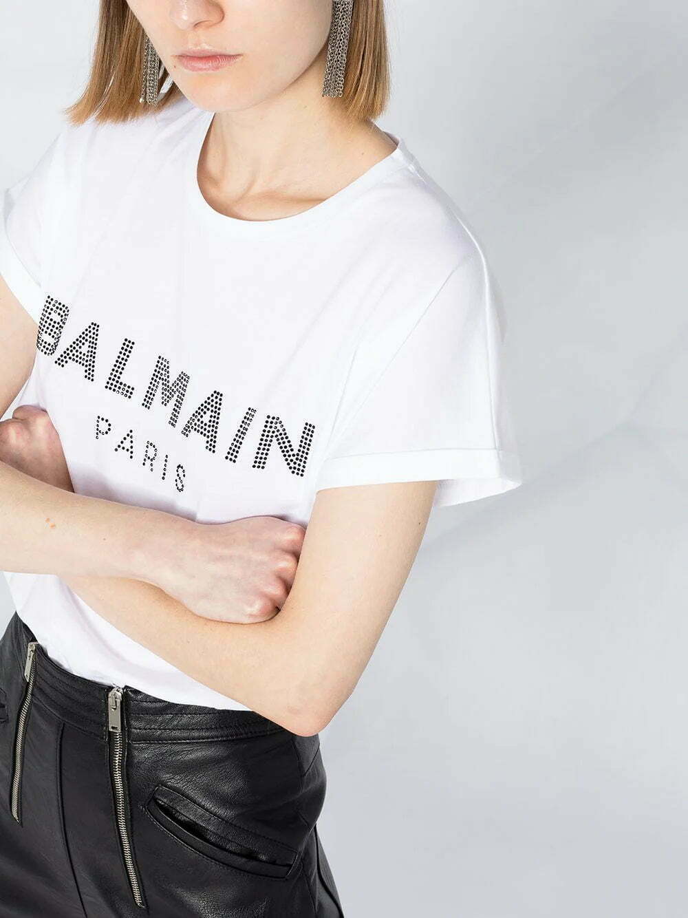 Balmain rhinestone-embellished logo T-shirt - Image 3
