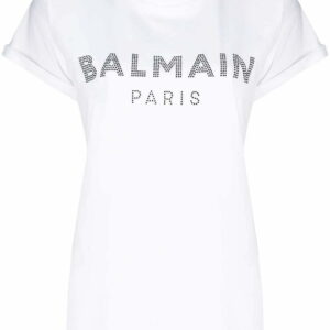 Balmain  rhinestone-embellished logo T-shirt
