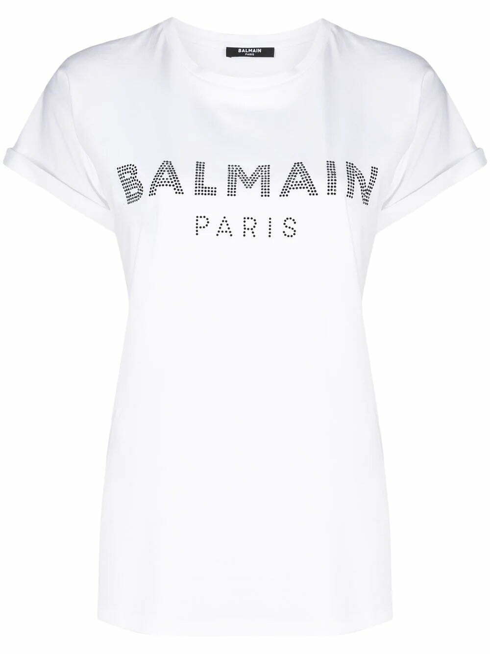 Balmain rhinestone-embellished logo T-shirt