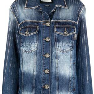 Philipp Plein  crystal-embellished denim jacket