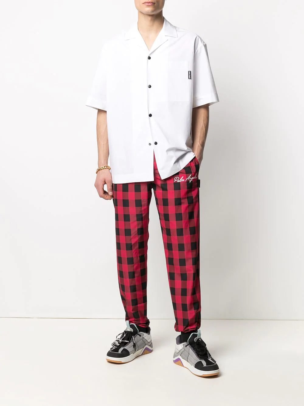 Palm Angels check print track pants - Image 2