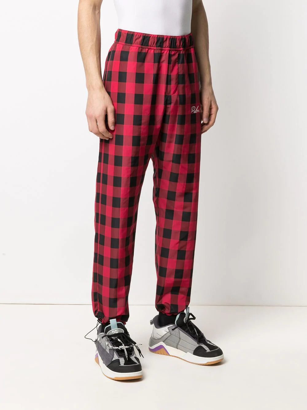 Palm Angels check print track pants - Image 3