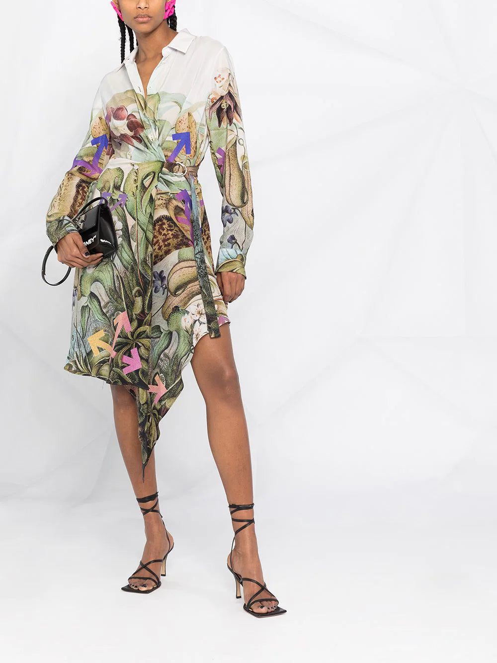 Off-White botanical-print shirt dress - Image 2