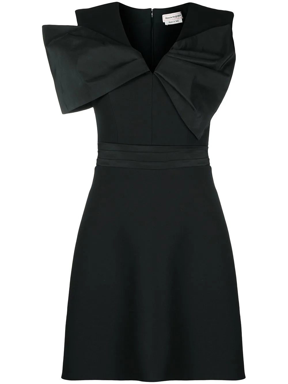 Alexander McQueen oversize bow-detail mini dress