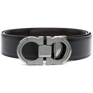 Ferragamo brushed calf leather Gancini belt
