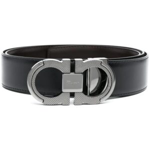 Ferragamo brushed calf leather Gancini belt