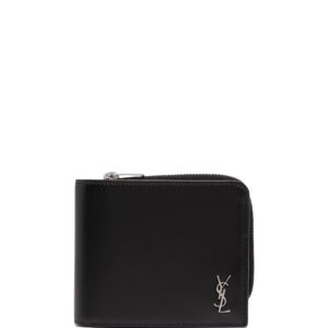 Saint Laurent  YSL plaque zip-around wallet