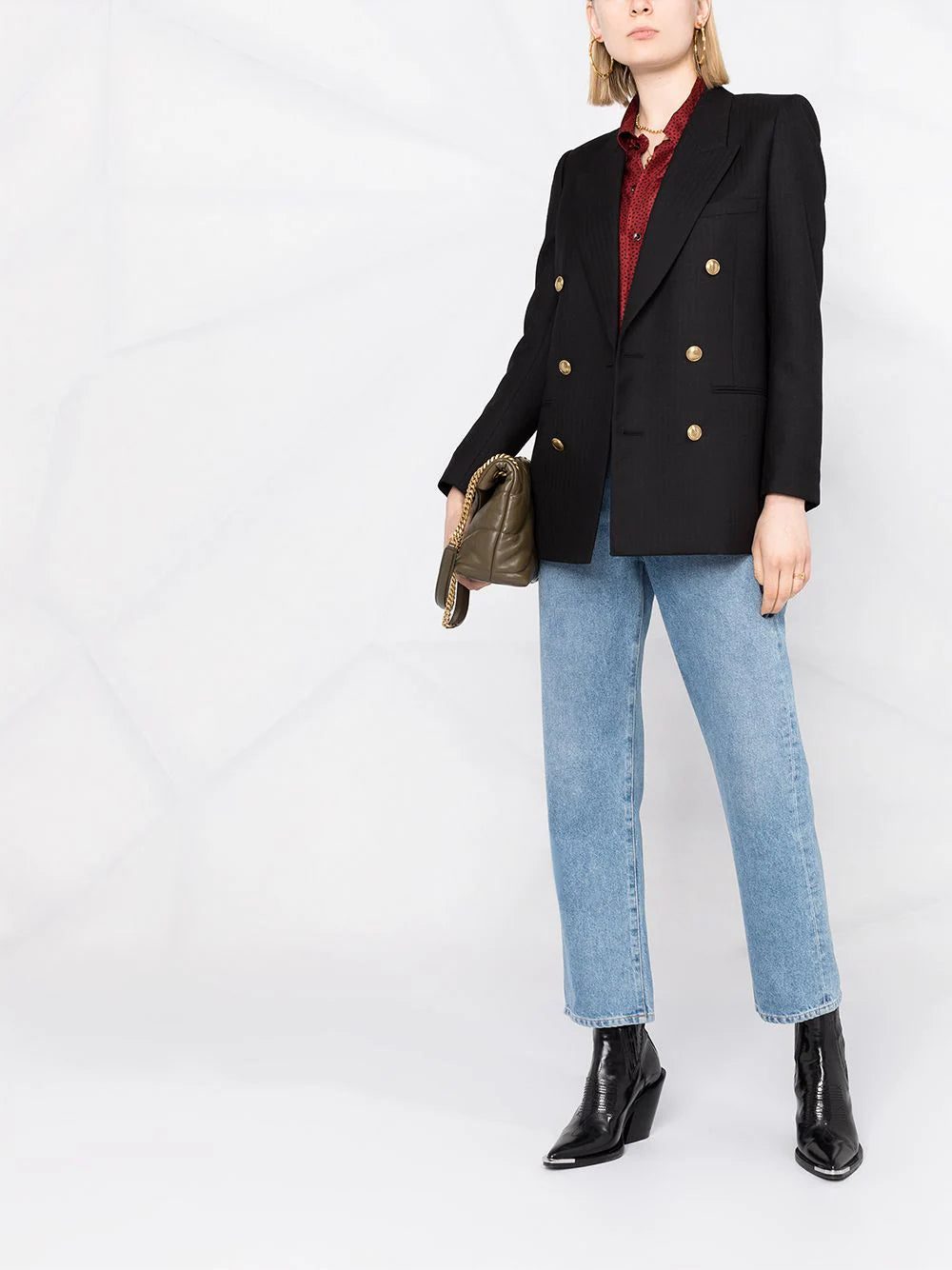 Saint Laurent peak-lapel double-breasted blazer - Image 2