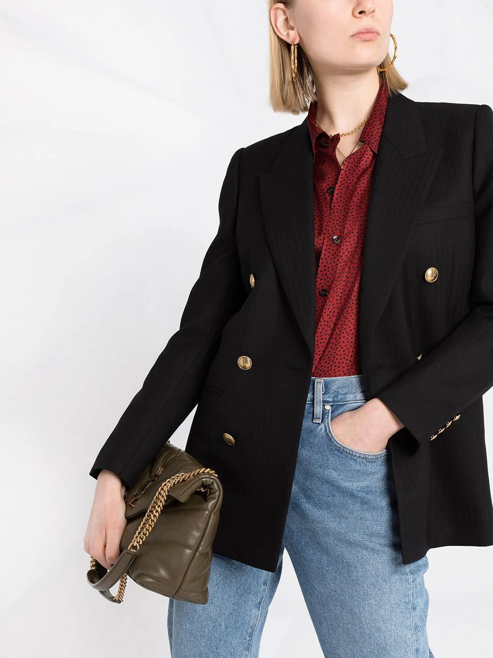 Saint Laurent peak-lapel double-breasted blazer - Image 3