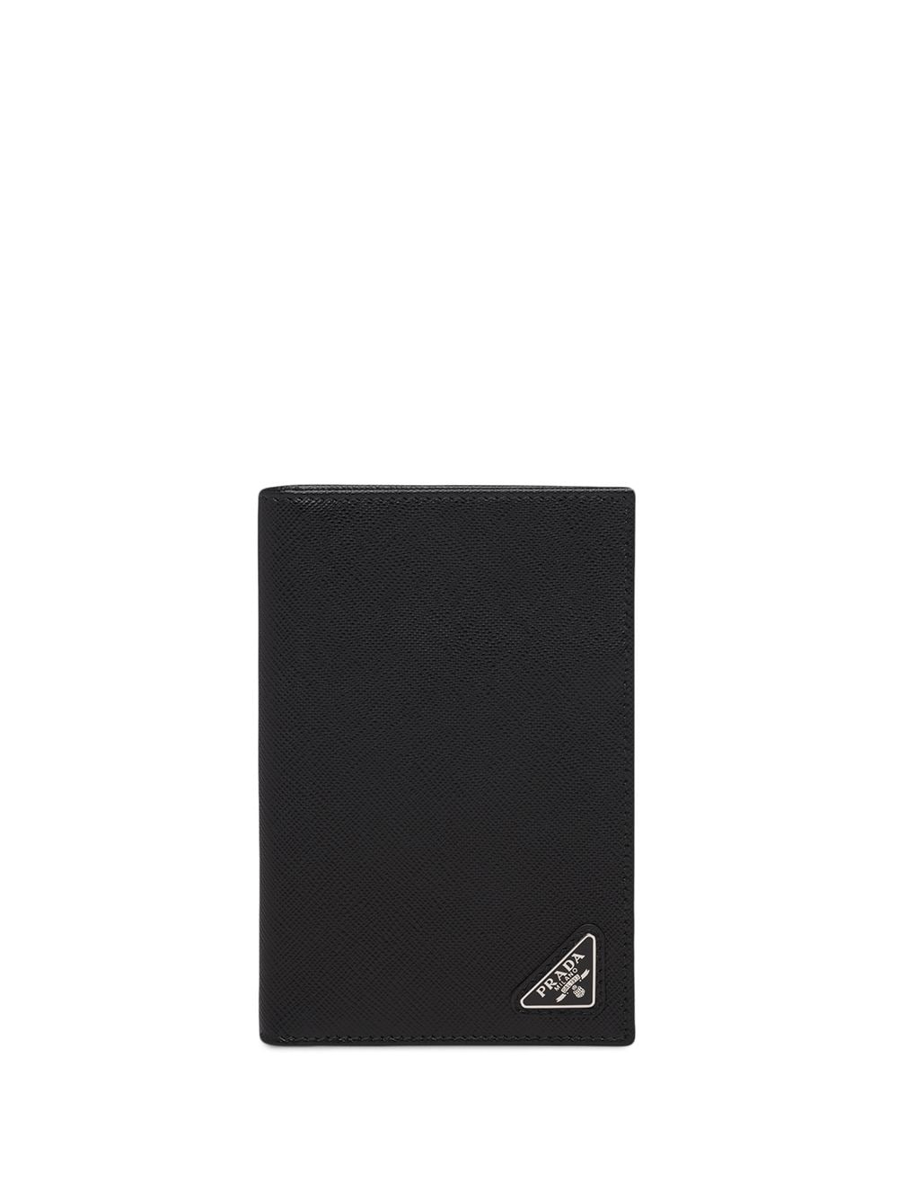 Prada Saffiano triangle logo passport cover