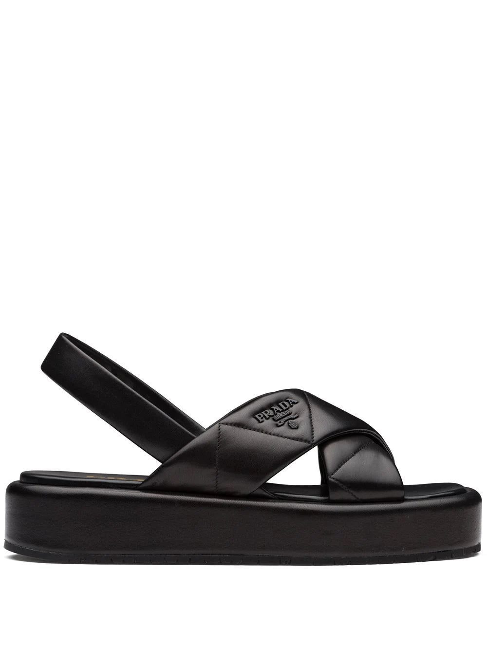 Prada quilted flatform sandals