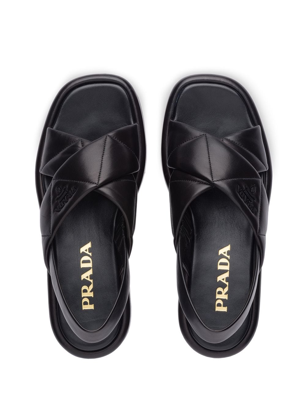 Prada quilted flatform sandals - Image 4
