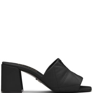 Prada logo-lettering quilted sandals