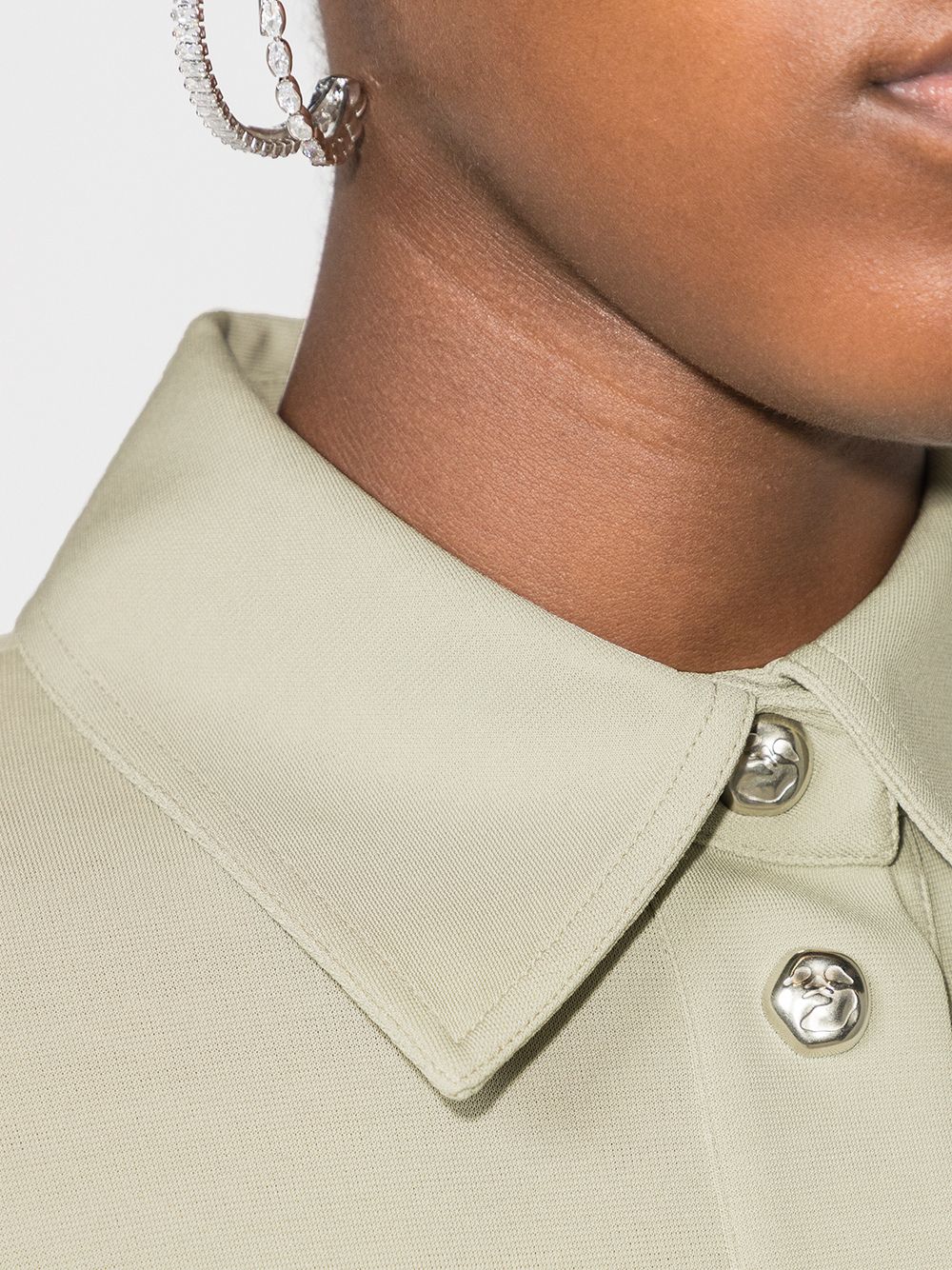 Off-White polo collar long-sleeve dress - Image 4