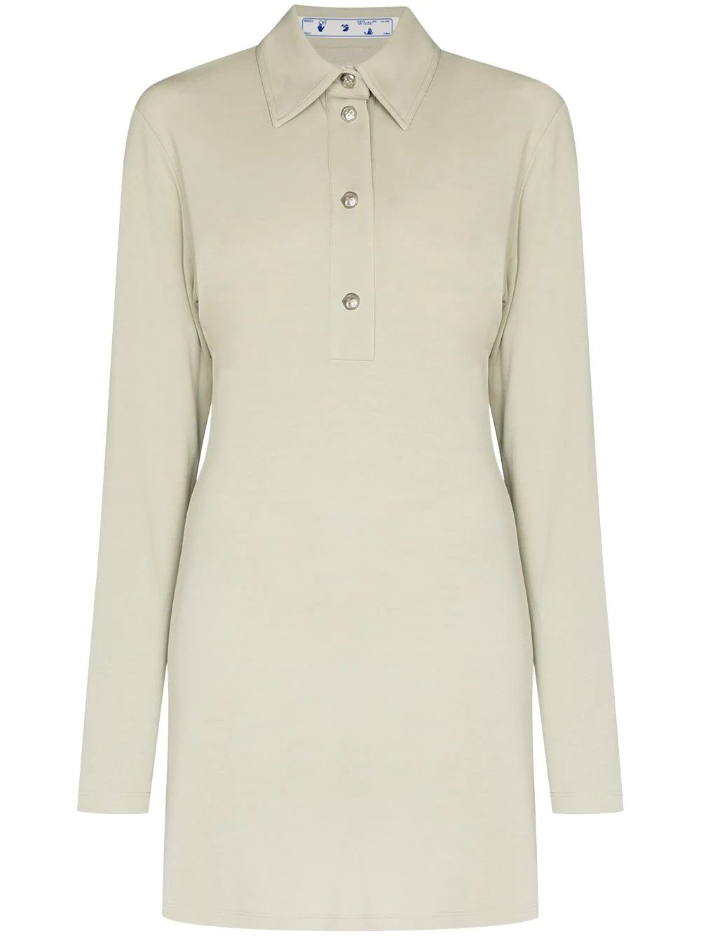 Off-White polo collar long-sleeve dress