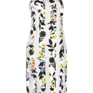 Off-White floral-print tie detail dress