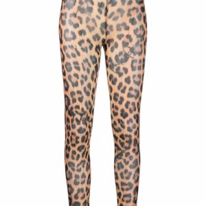Philipp Plein  leopard-print semi-sheer leggings