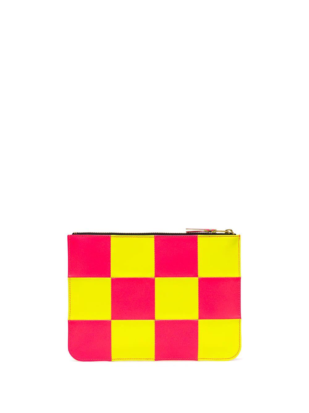 Comme Des Garçons Wallet Fluo Square zipped square pouch - Image 2