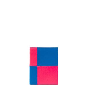 Comme Des Garçons Wallet Fluo Square leather cardholder
