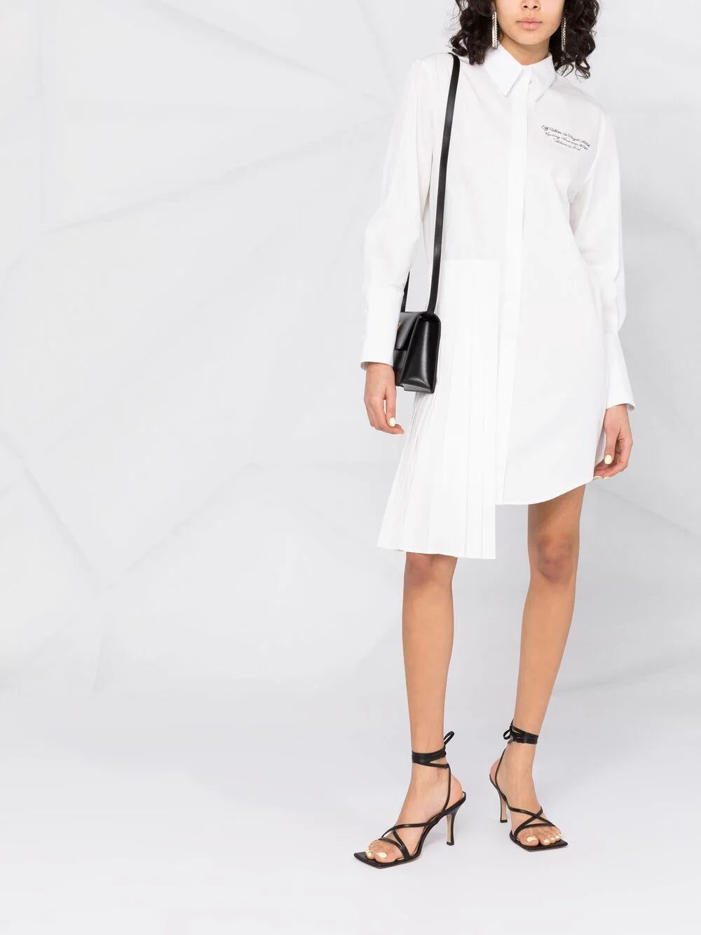 Off-White pleat-detail shirtdress - Image 2