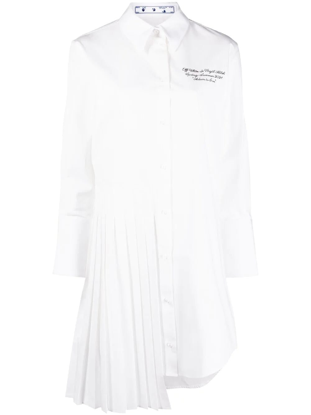 Off-White pleat-detail shirtdress