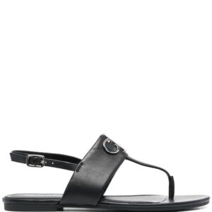 Calvin Klein  logo plaque thong sandals