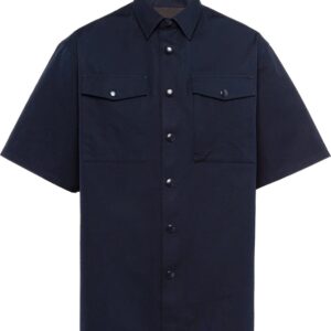 Prada short-sleeved heavy cotton shirt