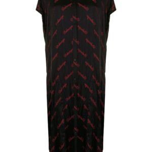 Balenciaga  Rawcut SI logo-embroidered shirt dress