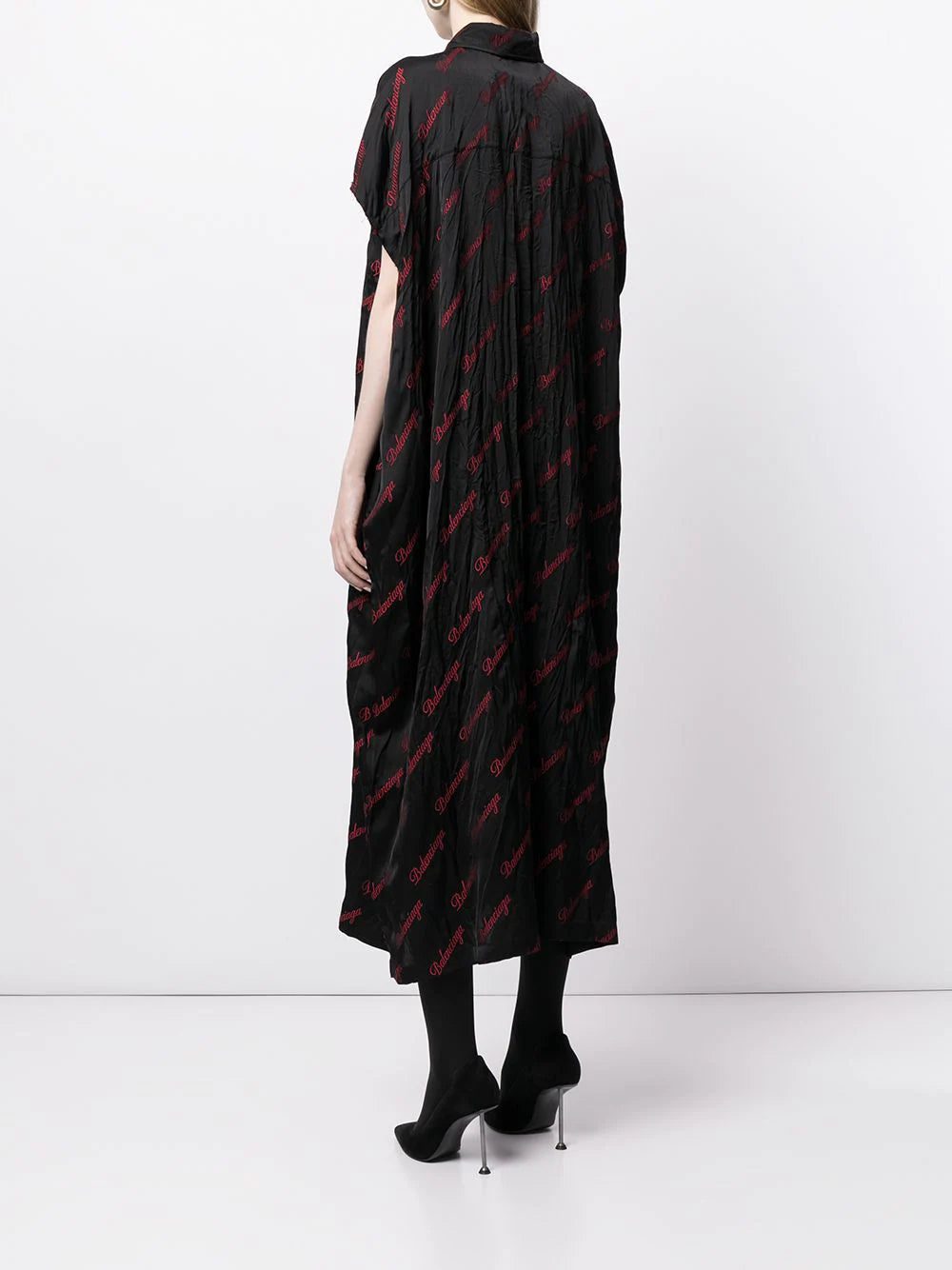 Balenciaga Rawcut SI logo-embroidered shirt dress - Image 4