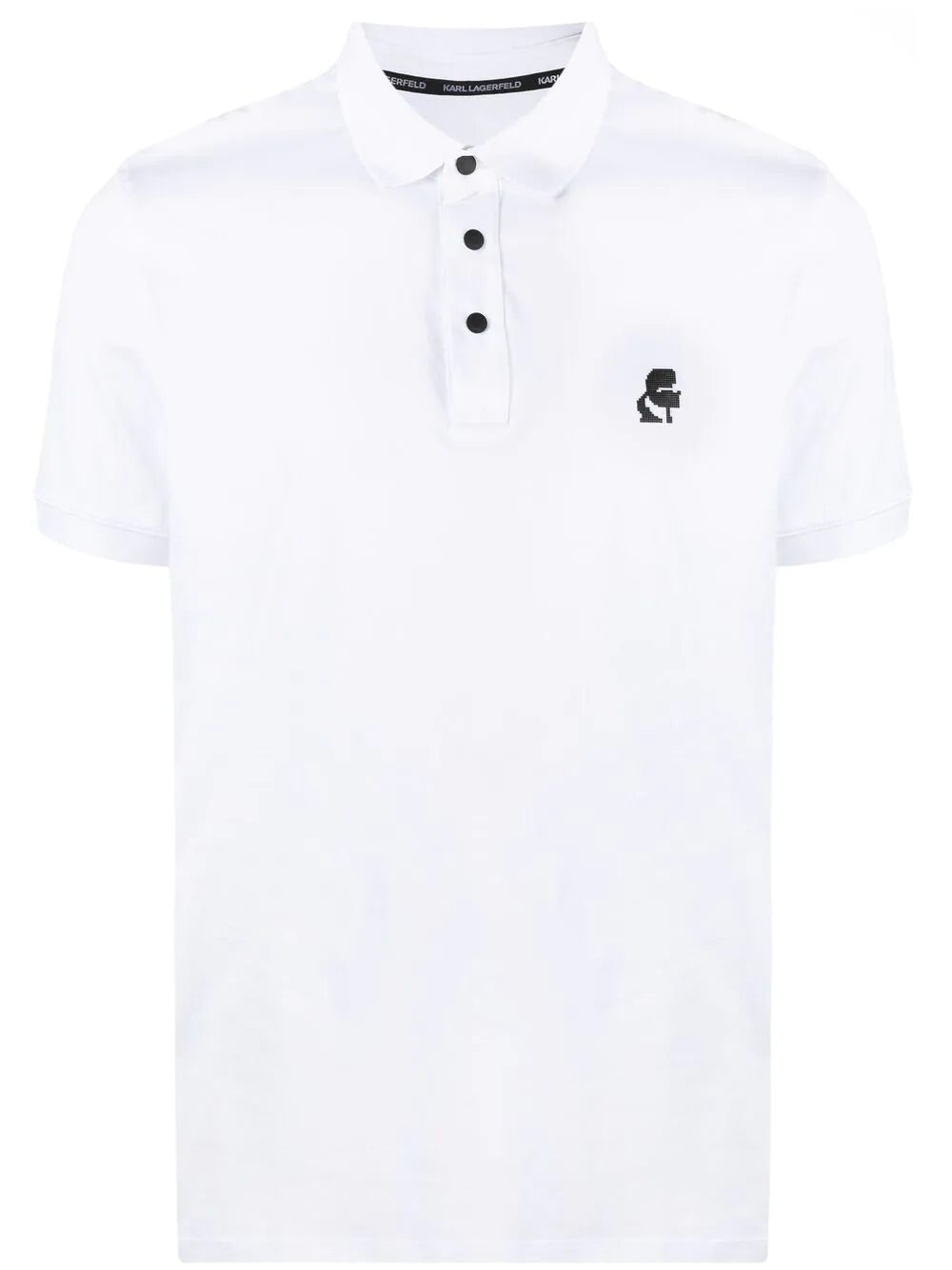 Karl Lagerfeld logo-embroidered polo shirt