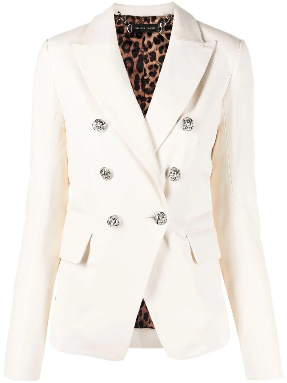 Philipp Plein double-breasted leather blazer