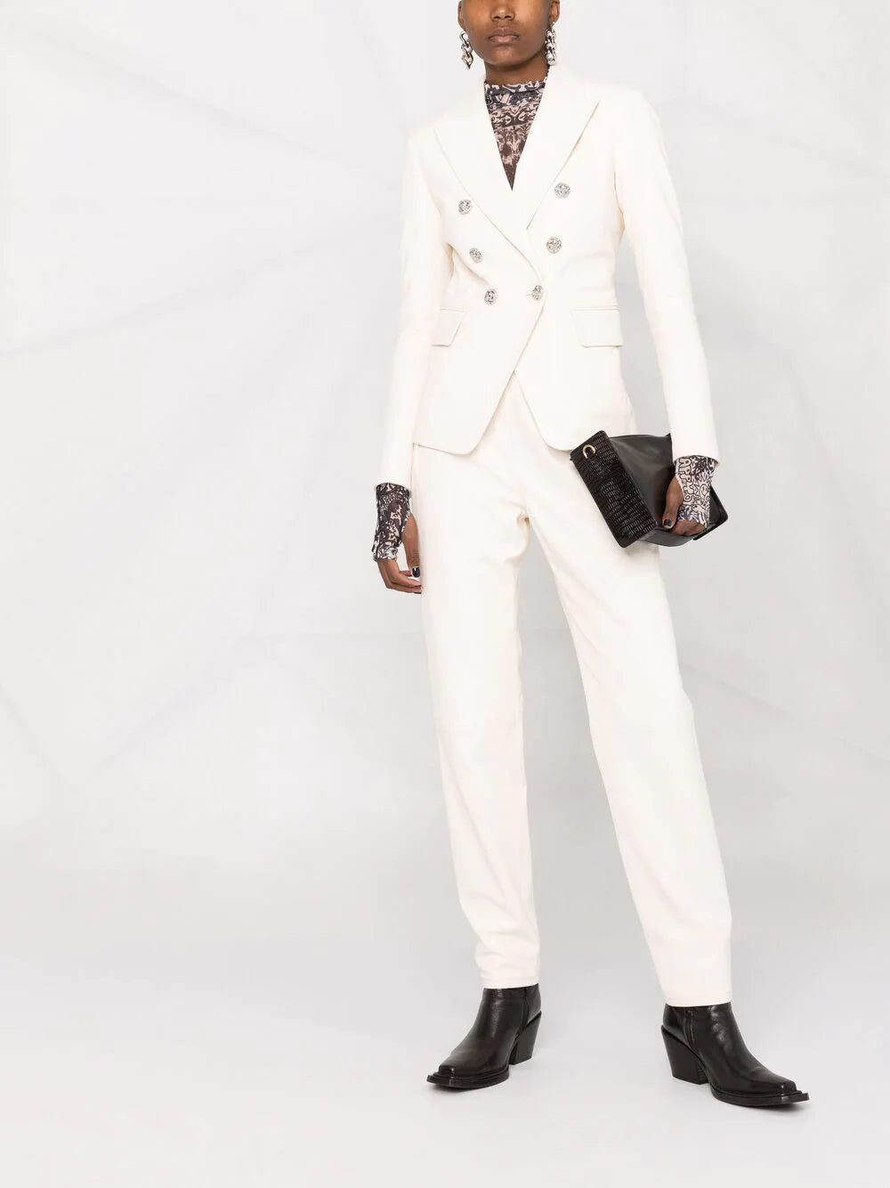 Philipp Plein double-breasted leather blazer - Image 2