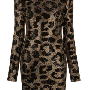 Philipp Plein leopard-print studded dress